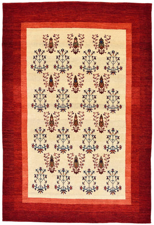 Tappeto Gabbeh - Loribaft Persero - 298 x 200 cm - rosso