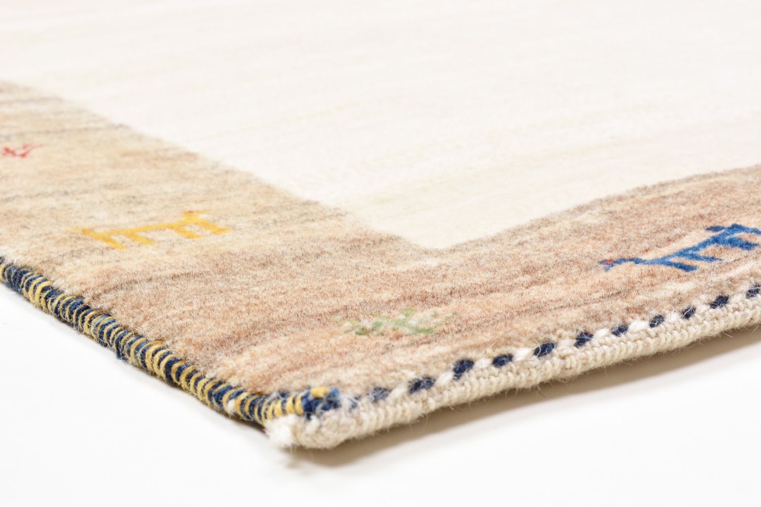 Tappeto corsia Tappeto Gabbeh - Loribaft Persero - 205 x 87 cm - sabbia
