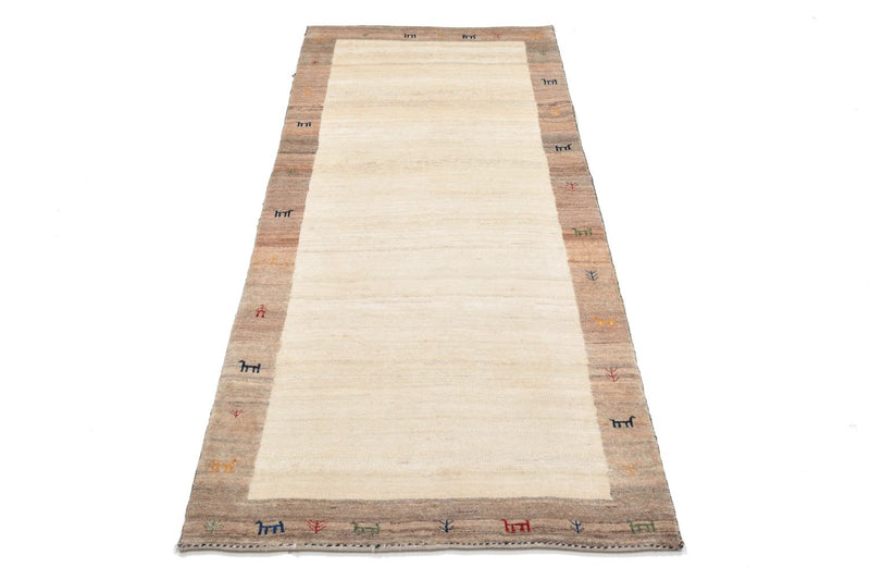 Tappeto corsia Tappeto Gabbeh - Loribaft Persero - 205 x 87 cm - sabbia