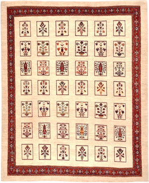 Tappeto Gabbeh - Loribaft Persero - 326 x 261 cm - rosso