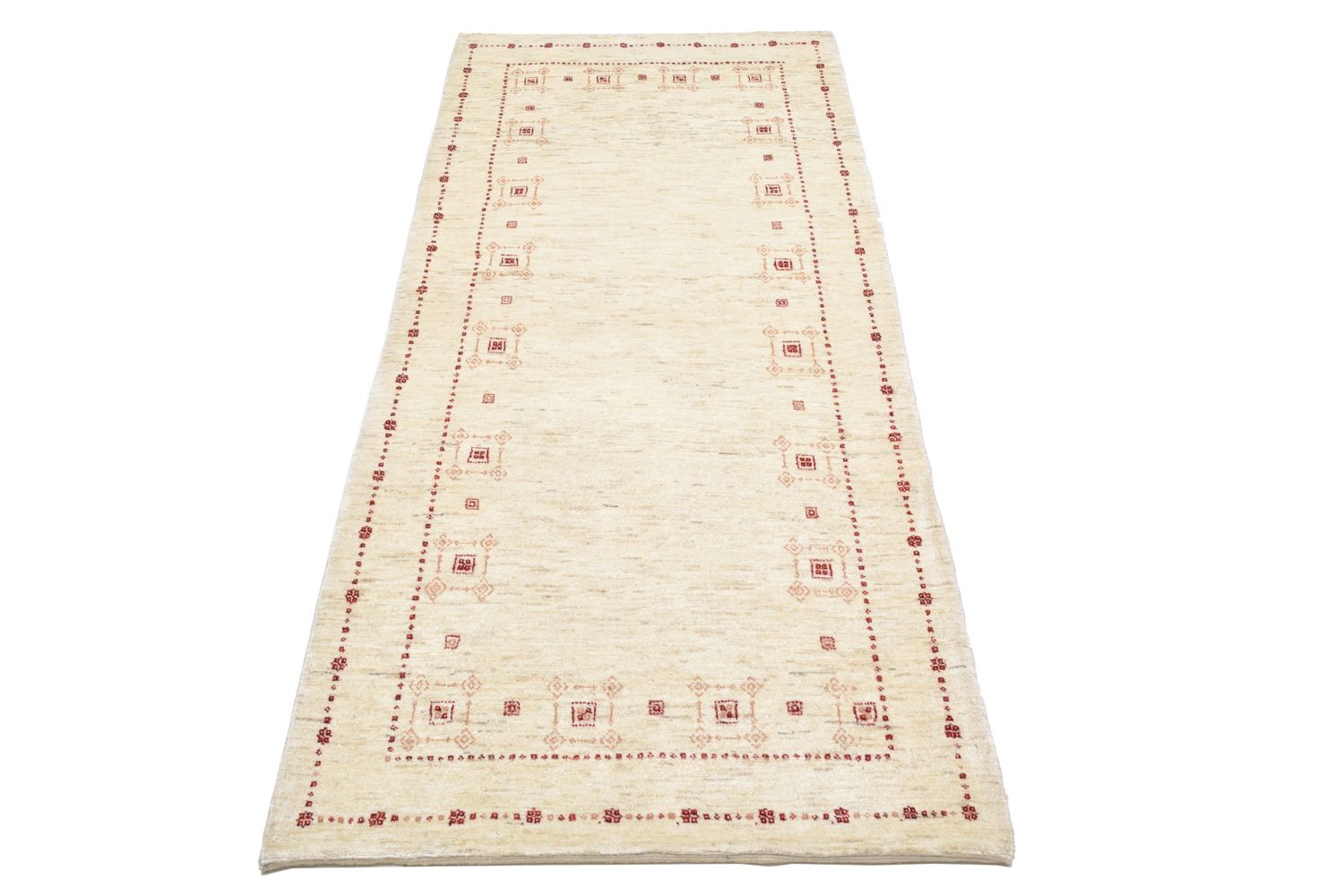 Tappeto corsia Tappeto Gabbeh - Loribaft Persero - 202 x 82 cm - naturale