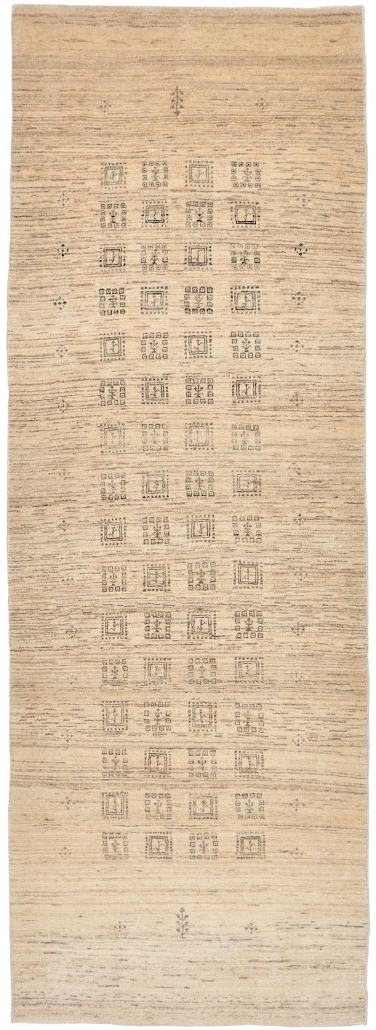 Tappeto corsia Tappeto Gabbeh - Loribaft Persero - 247 x 84 cm - sabbia