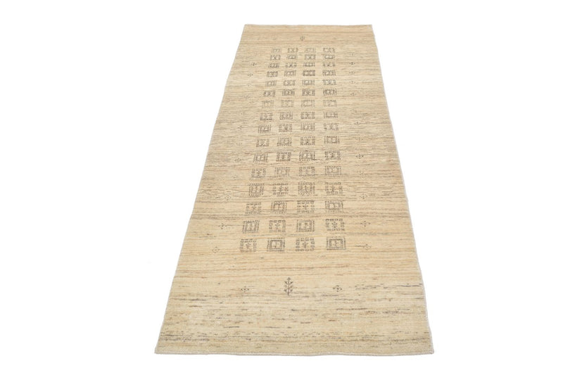 Tappeto corsia Tappeto Gabbeh - Loribaft Persero - 247 x 84 cm - sabbia