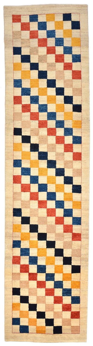 Tappeto corsia Tappeto Gabbeh - Loribaft Persero - 381 x 93 cm - multicolore