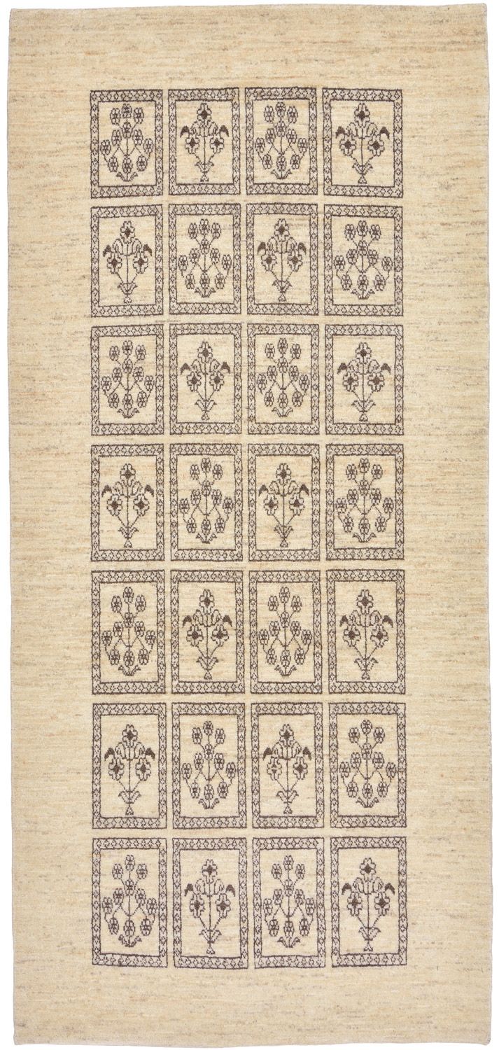 Tappeto corsia Tappeto Gabbeh - Loribaft Persero - 192 x 87 cm - sabbia