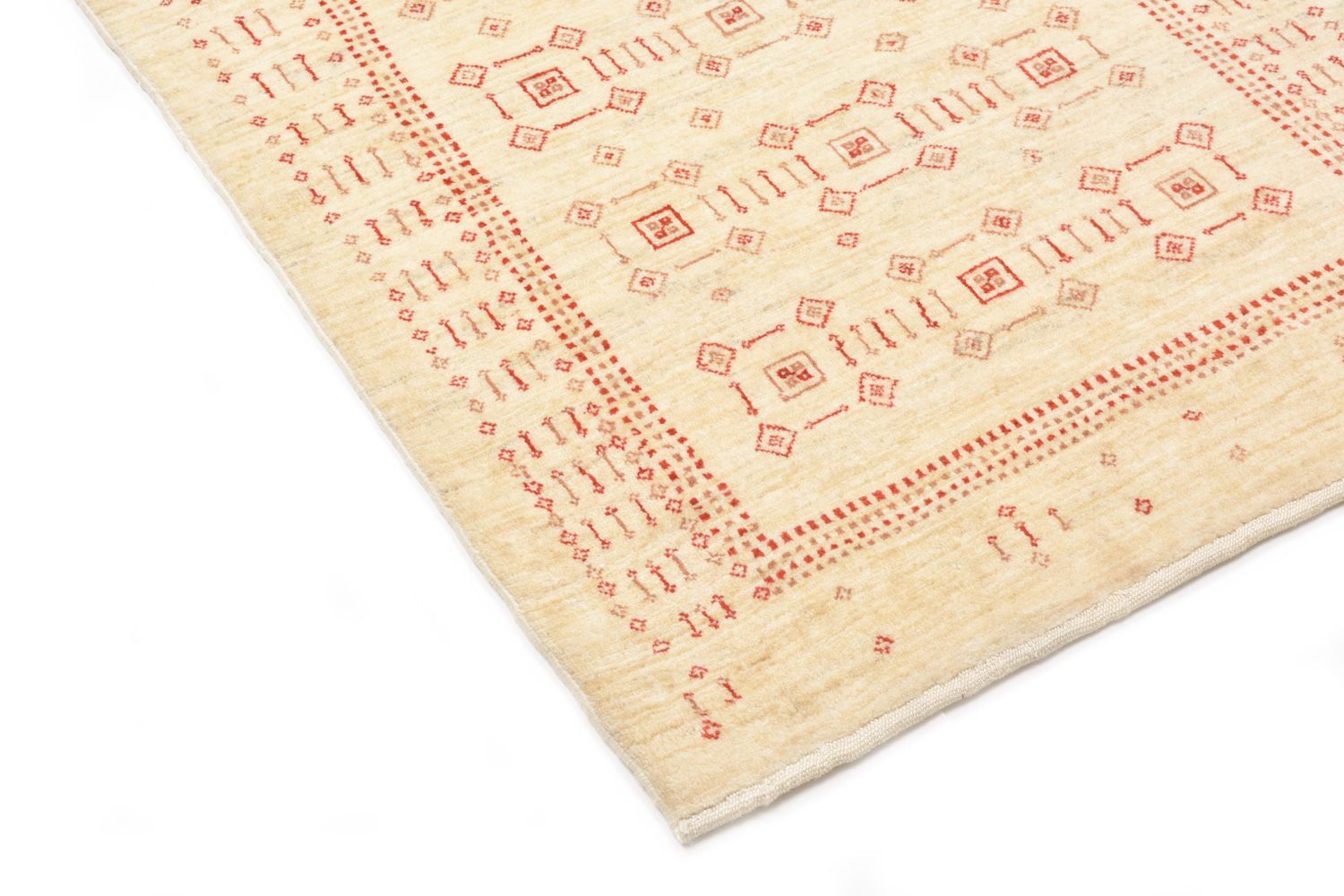 Tappeto corsia Tappeto Gabbeh - Loribaft Persero - 195 x 85 cm - beige