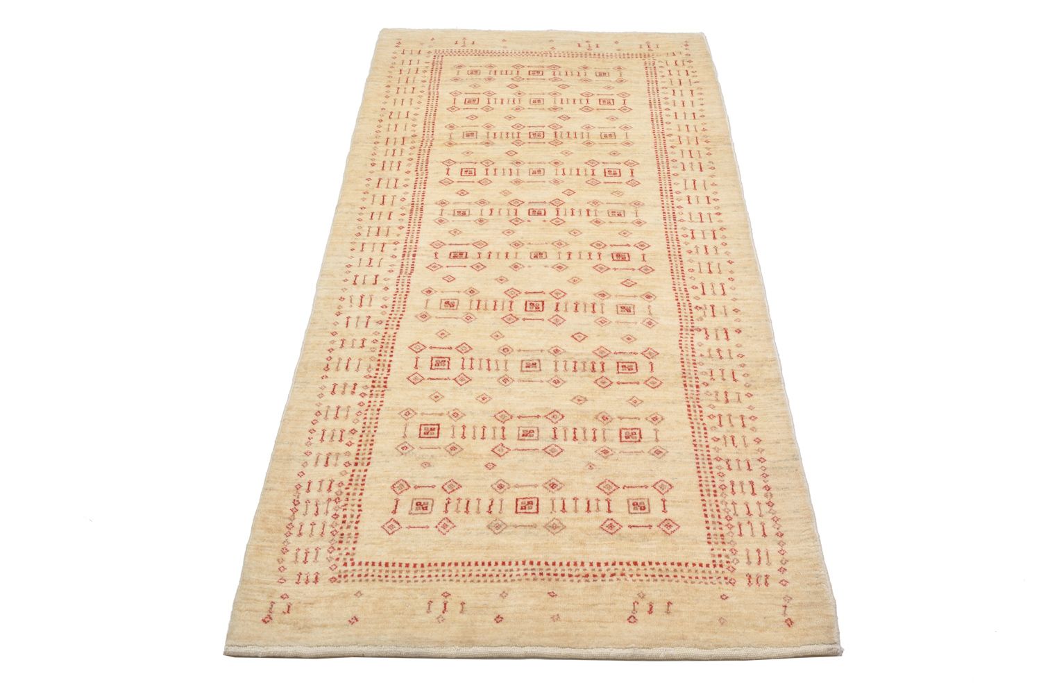 Tappeto corsia Tappeto Gabbeh - Loribaft Persero - 195 x 85 cm - beige