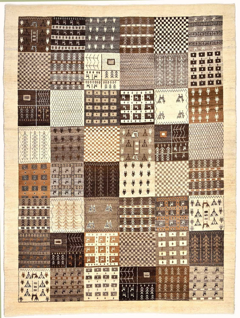 Tappeto Gabbeh - Loribaft Persero - 247 x 187 cm - marrone