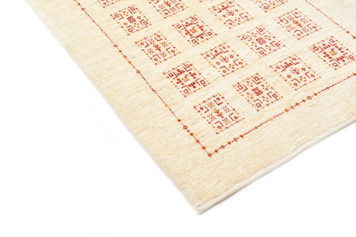 Tappeto corsia Tappeto Gabbeh - Loribaft Persero - 199 x 83 cm - naturale