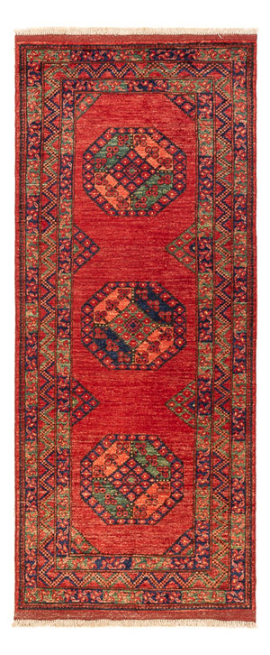 Tappeto corsia Tappeto afgano - 207 x 86 cm - rosso