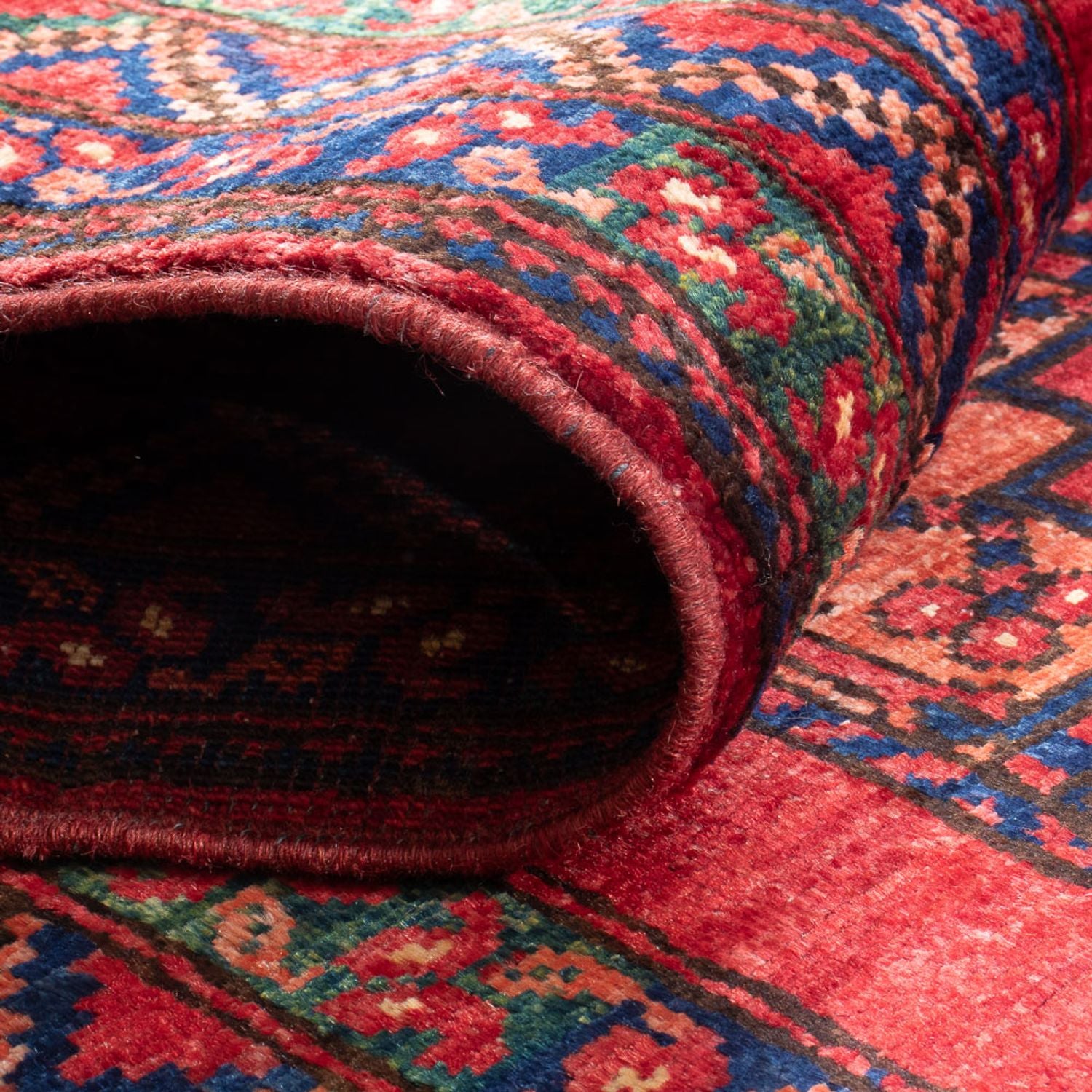 Tappeto corsia Tappeto afgano - 216 x 83 cm - rosso