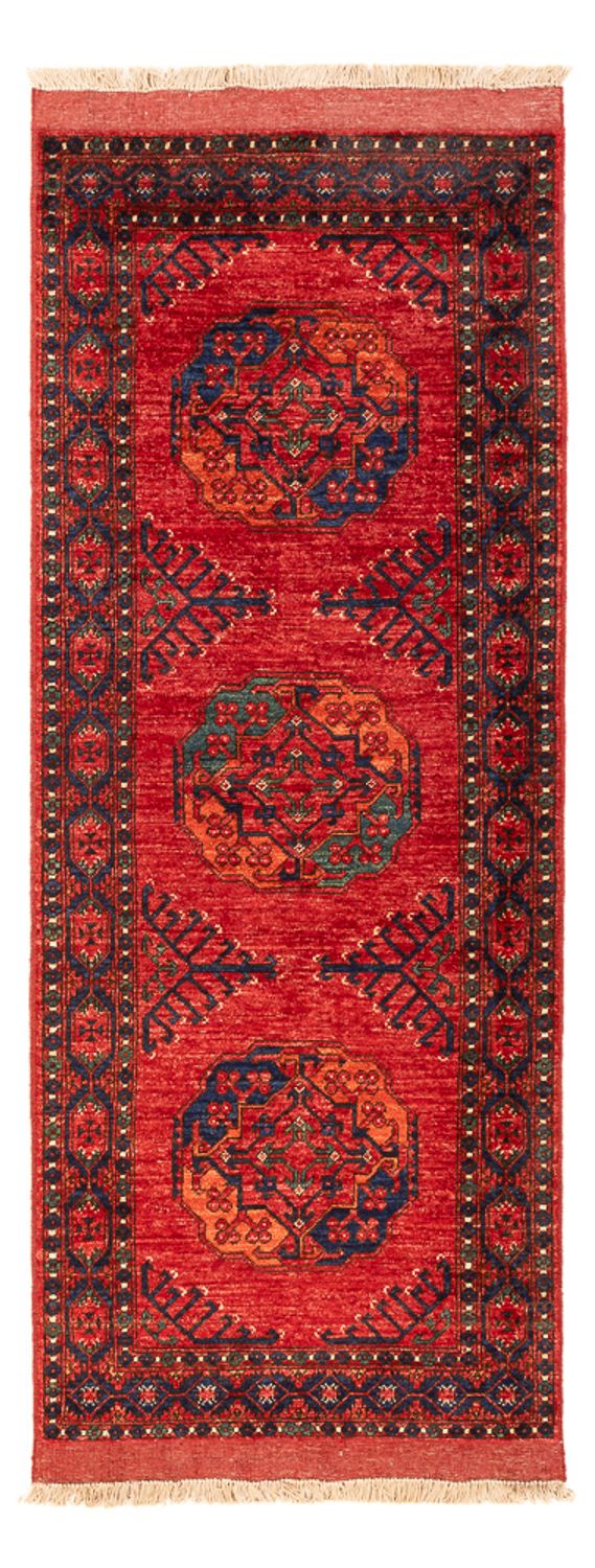 Tappeto corsia Tappeto afgano - 205 x 82 cm - rosso