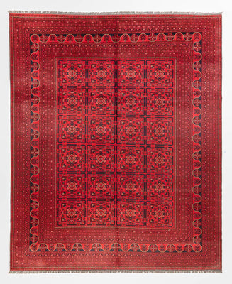 Tappeto afgano - Kunduz - 366 x 297 cm - rosso
