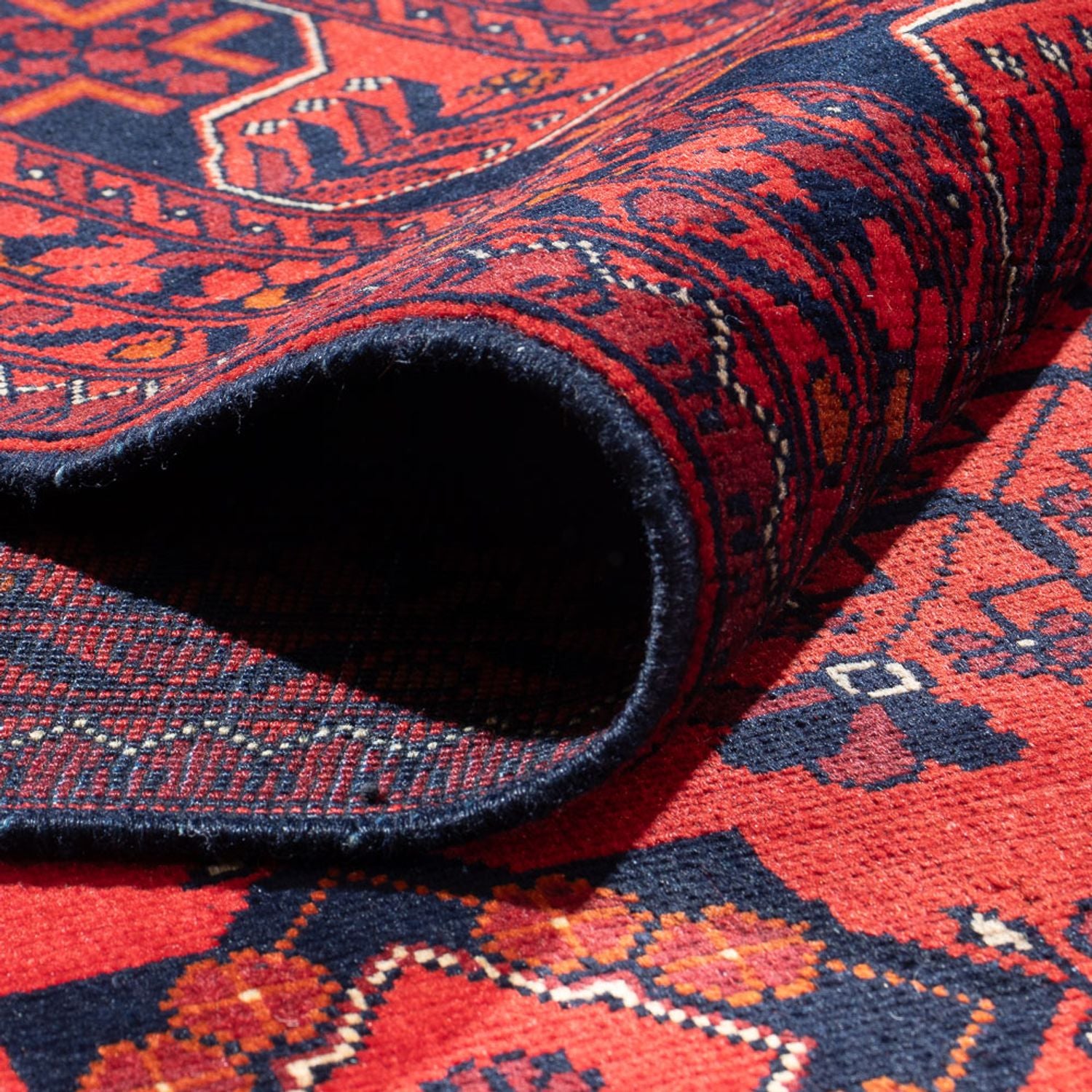 Tappeto afgano - Kunduz - 394 x 299 cm - rosso