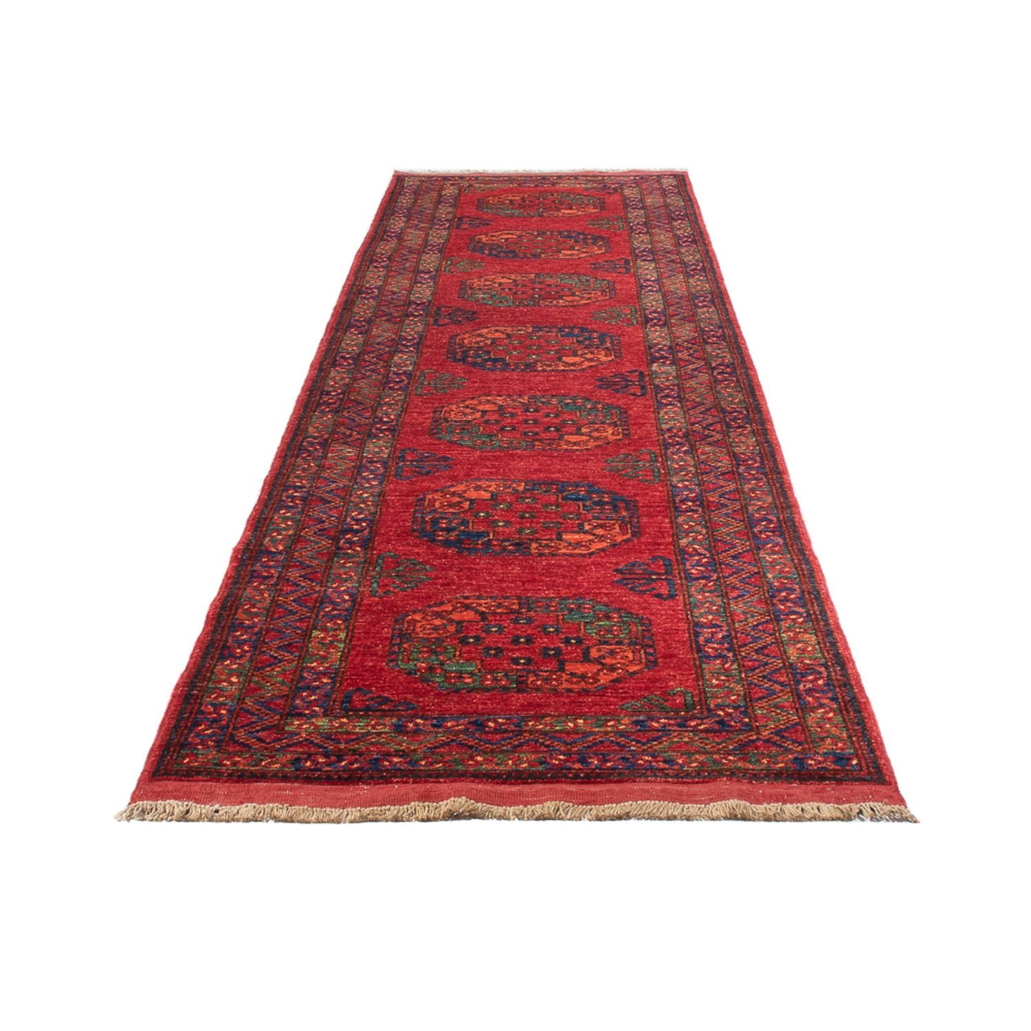Tappeto corsia Tappeto afgano - 368 x 85 cm - rosso