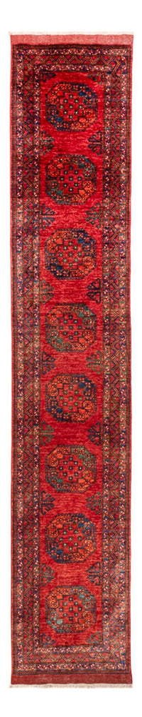 Tappeto corsia Tappeto afgano - 395 x 76 cm - rosso