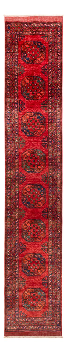 Tappeto corsia Tappeto afgano - 395 x 77 cm - rosso