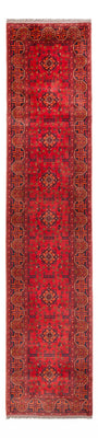 Tappeto corsia Tappeto afgano - Kunduz - 395 x 80 cm - rosso