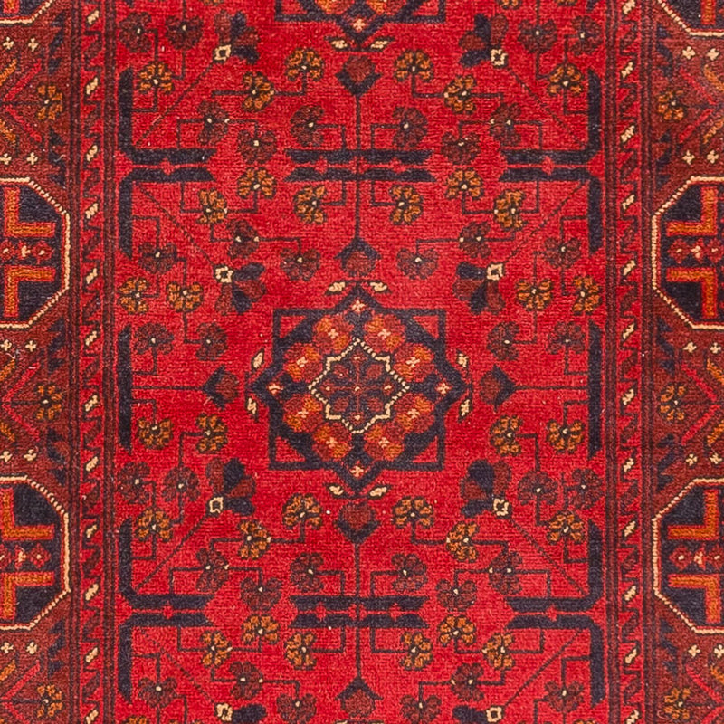 Tappeto corsia Tappeto afgano - Kunduz - 395 x 80 cm - rosso