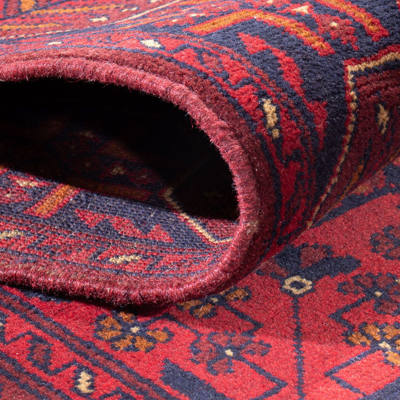 Tappeto corsia Tappeto afgano - Kunduz - 395 x 80 cm - rosso