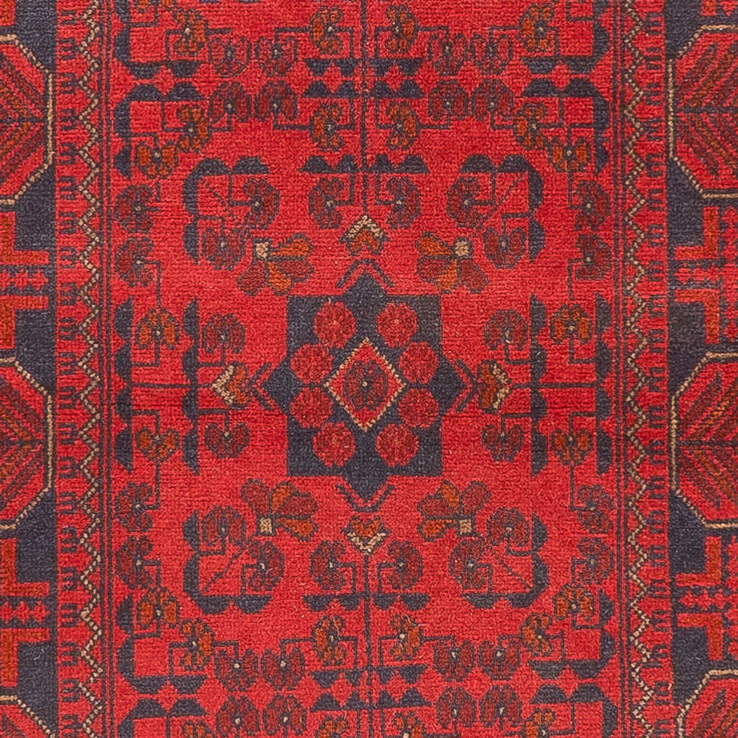 Tappeto corsia Tappeto afgano - Kunduz - 390 x 80 cm - rosso