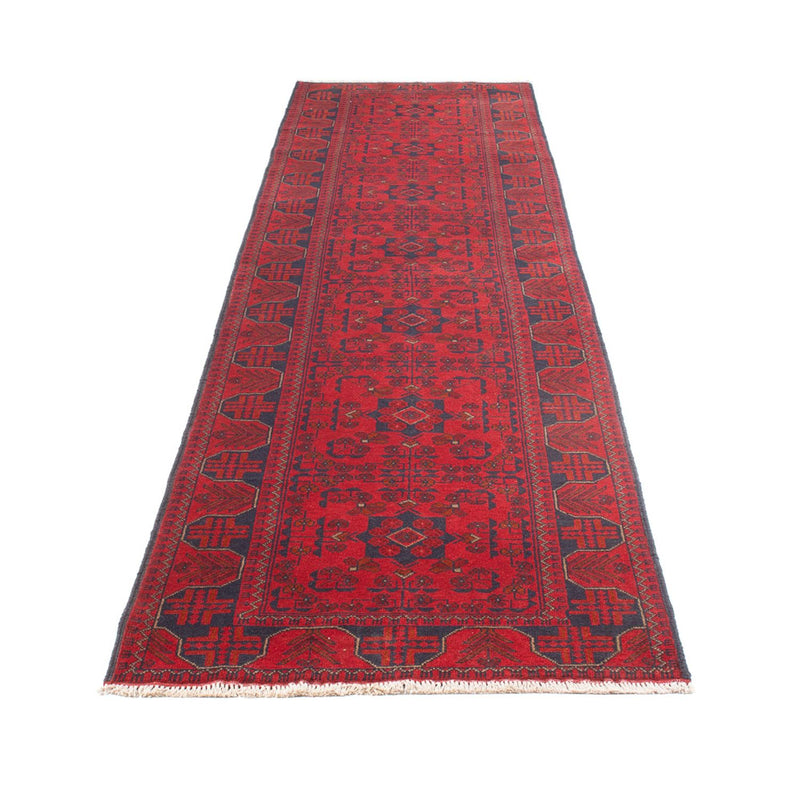 Tappeto corsia Tappeto afgano - Kunduz - 390 x 80 cm - rosso