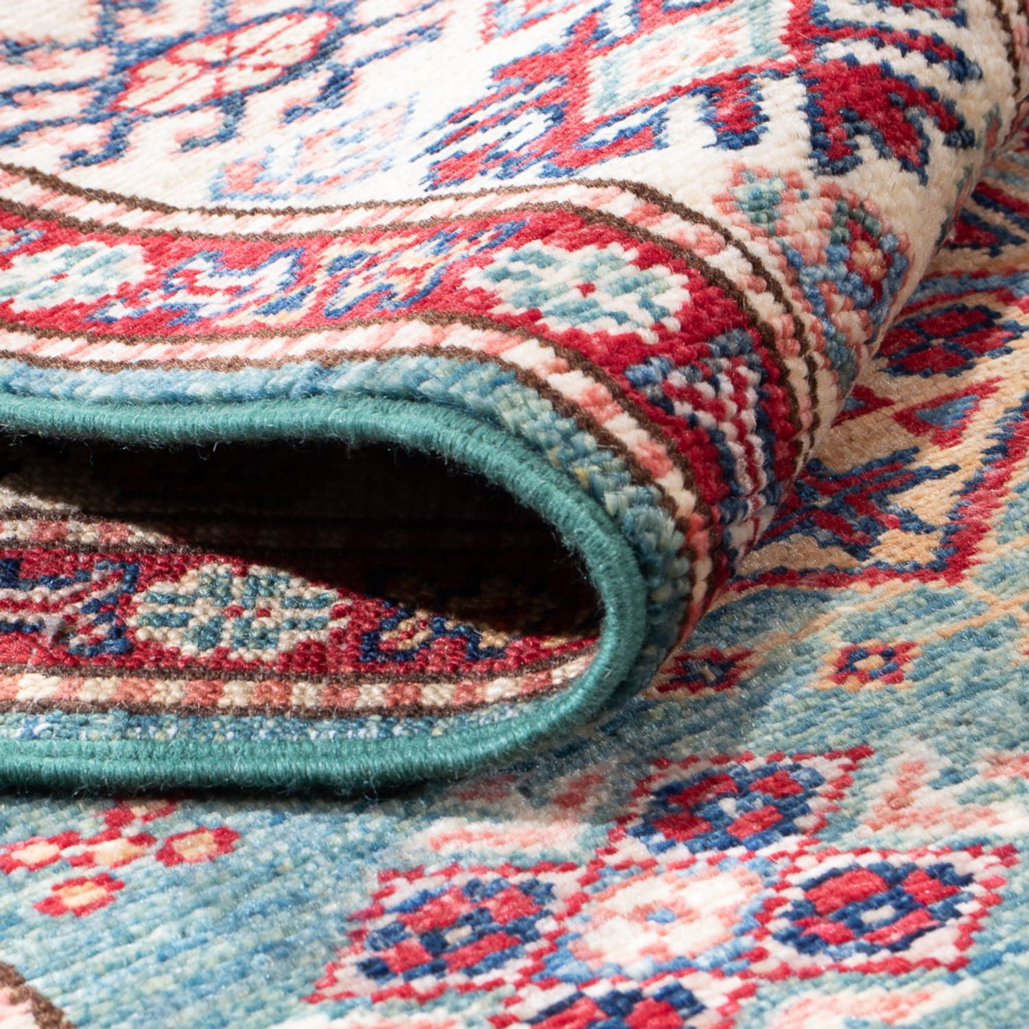 Tappeto corsia Tappeto Ziegler - Kazak - 294 x 84 cm - turchese