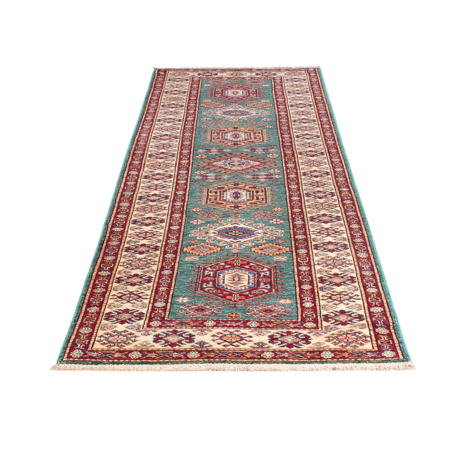 Tappeto corsia Tappeto Ziegler - Kazak - 294 x 84 cm - turchese
