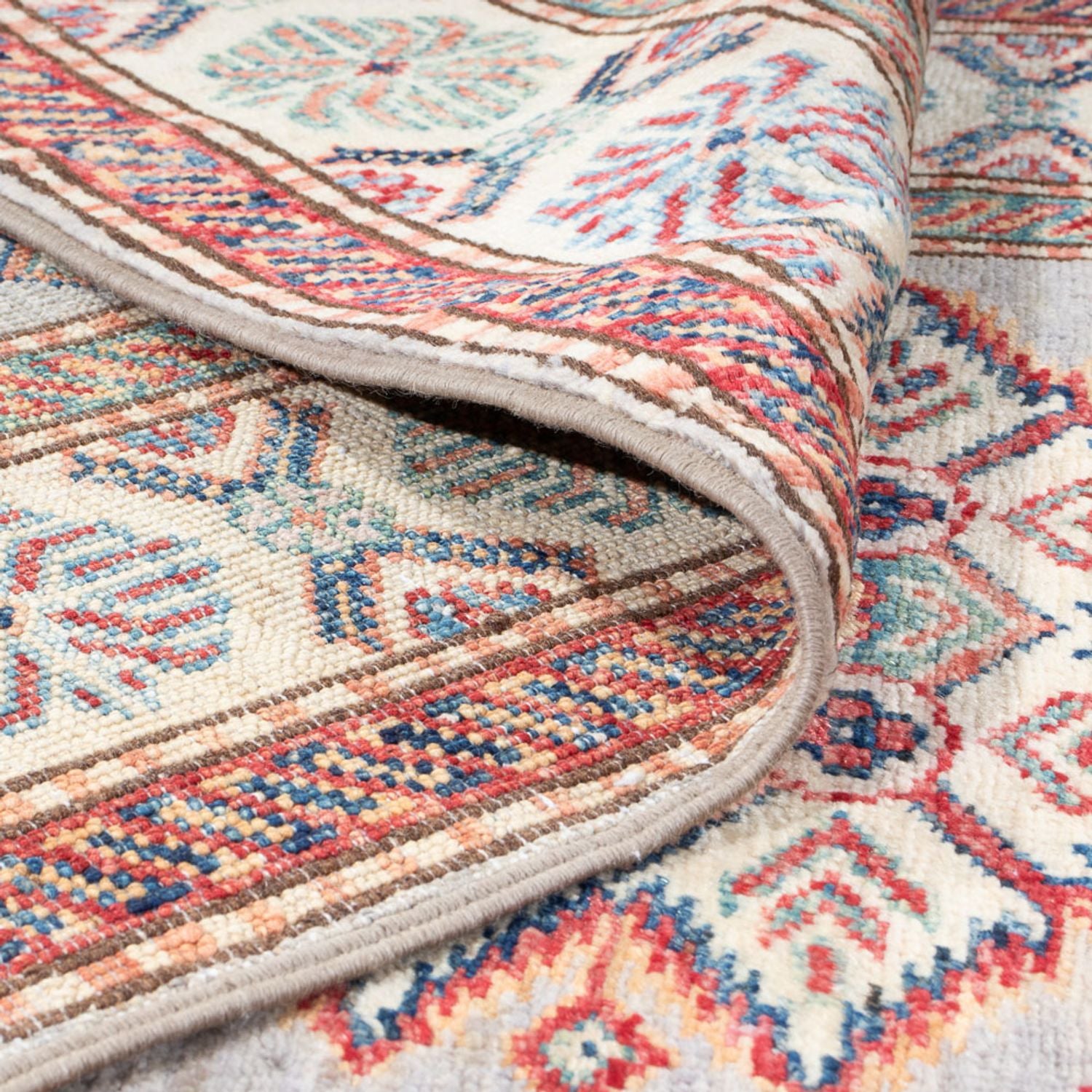 Tappeto corsia Tappeto Ziegler - Kazak - 305 x 80 cm - marrone chiaro
