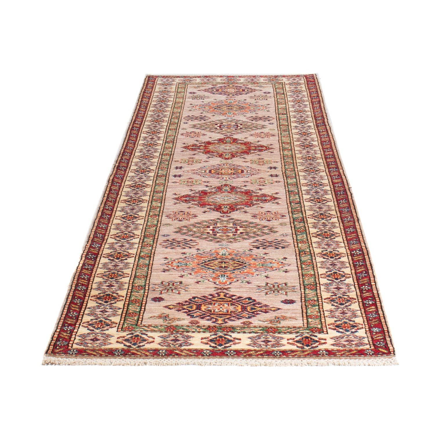 Tappeto corsia Tappeto Ziegler - Kazak - 292 x 82 cm - salmone