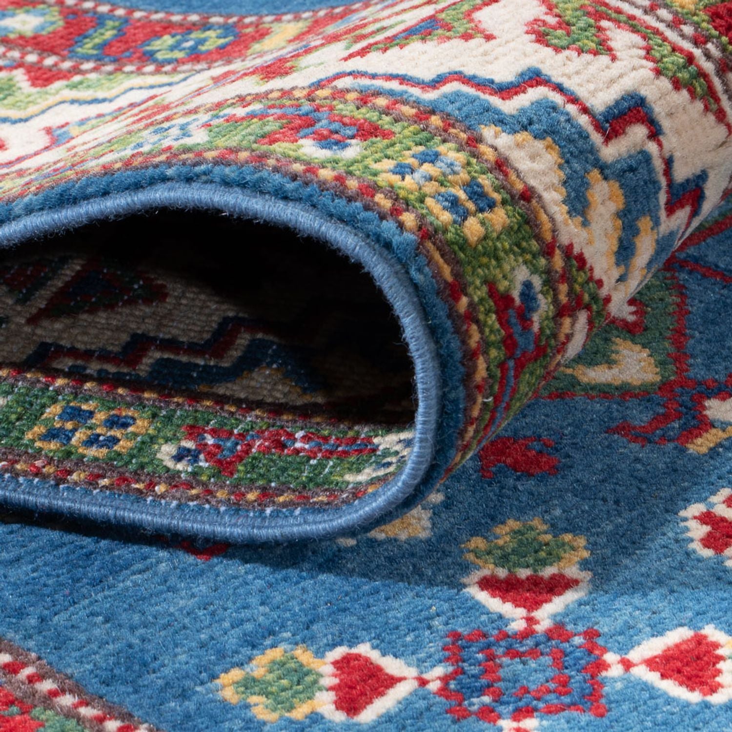 Tappeto corsia Tappeto Ziegler - Kazak - 403 x 78 cm - blu scuro