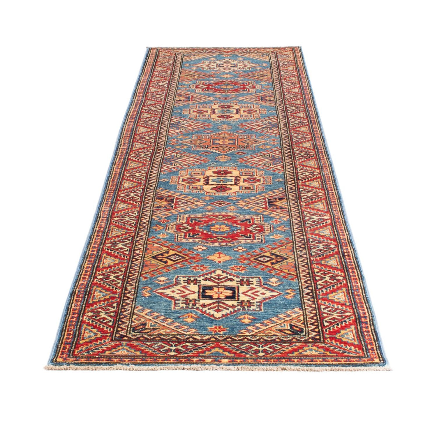 Tappeto corsia Tappeto Ziegler - Kazak - 312 x 75 cm - turchese