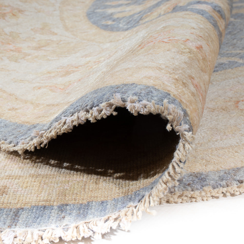 Tappeto Ziegler rotondo  - 247 x 248 cm - blu petrolio