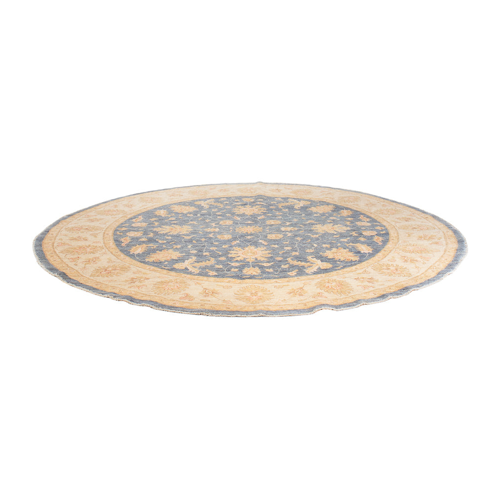 Tappeto Ziegler rotondo  - 247 x 248 cm - blu petrolio