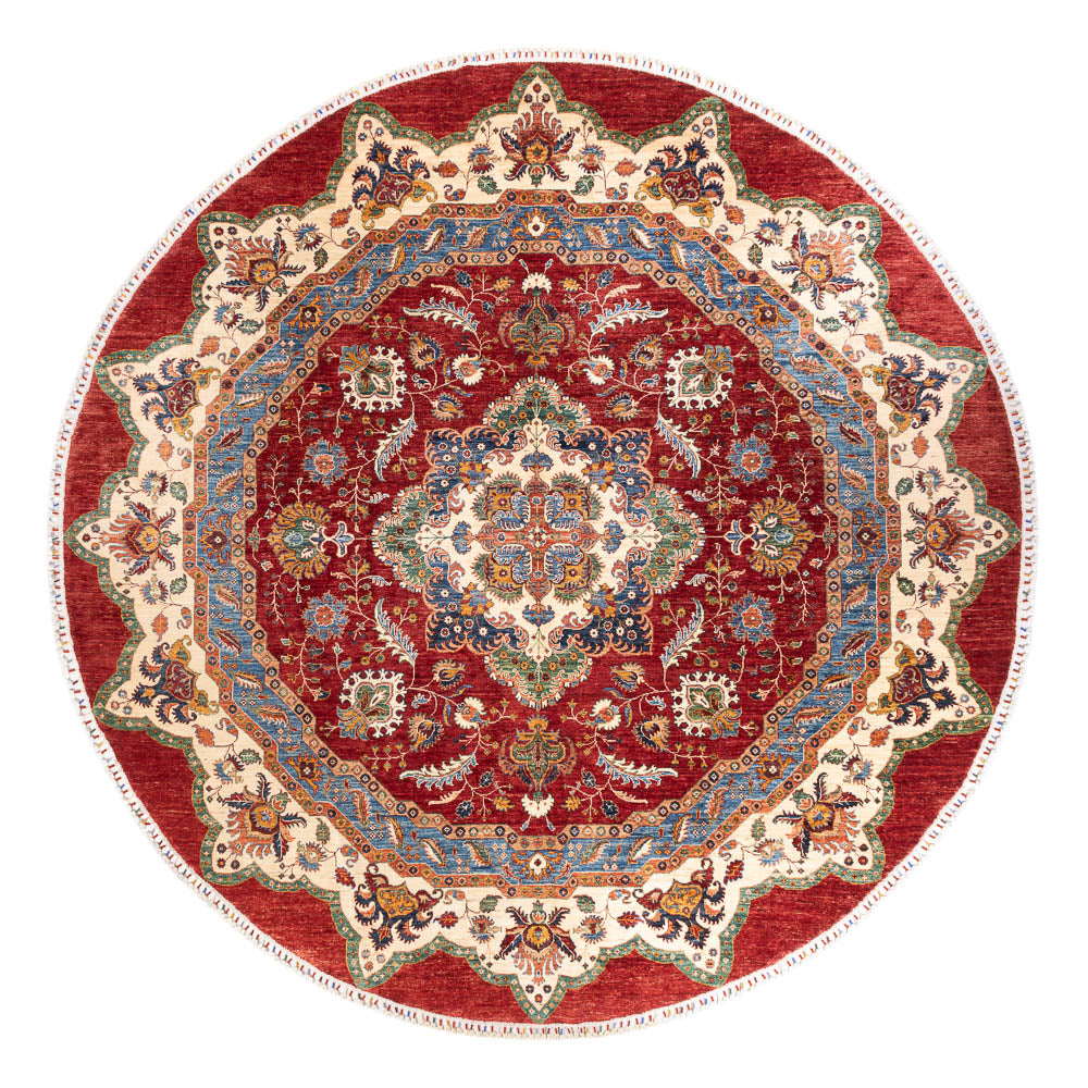Tappeto Ziegler - Kazak rotondo  - 302 x 297 cm - multicolore