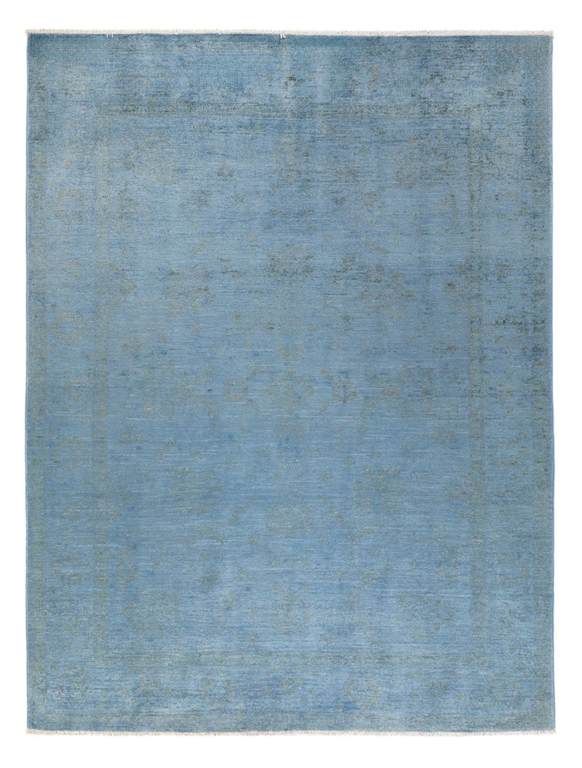 Tappeto Ziegler - Moderno - Vintage/Tinto di moda - 231 x 169 cm - blu mare