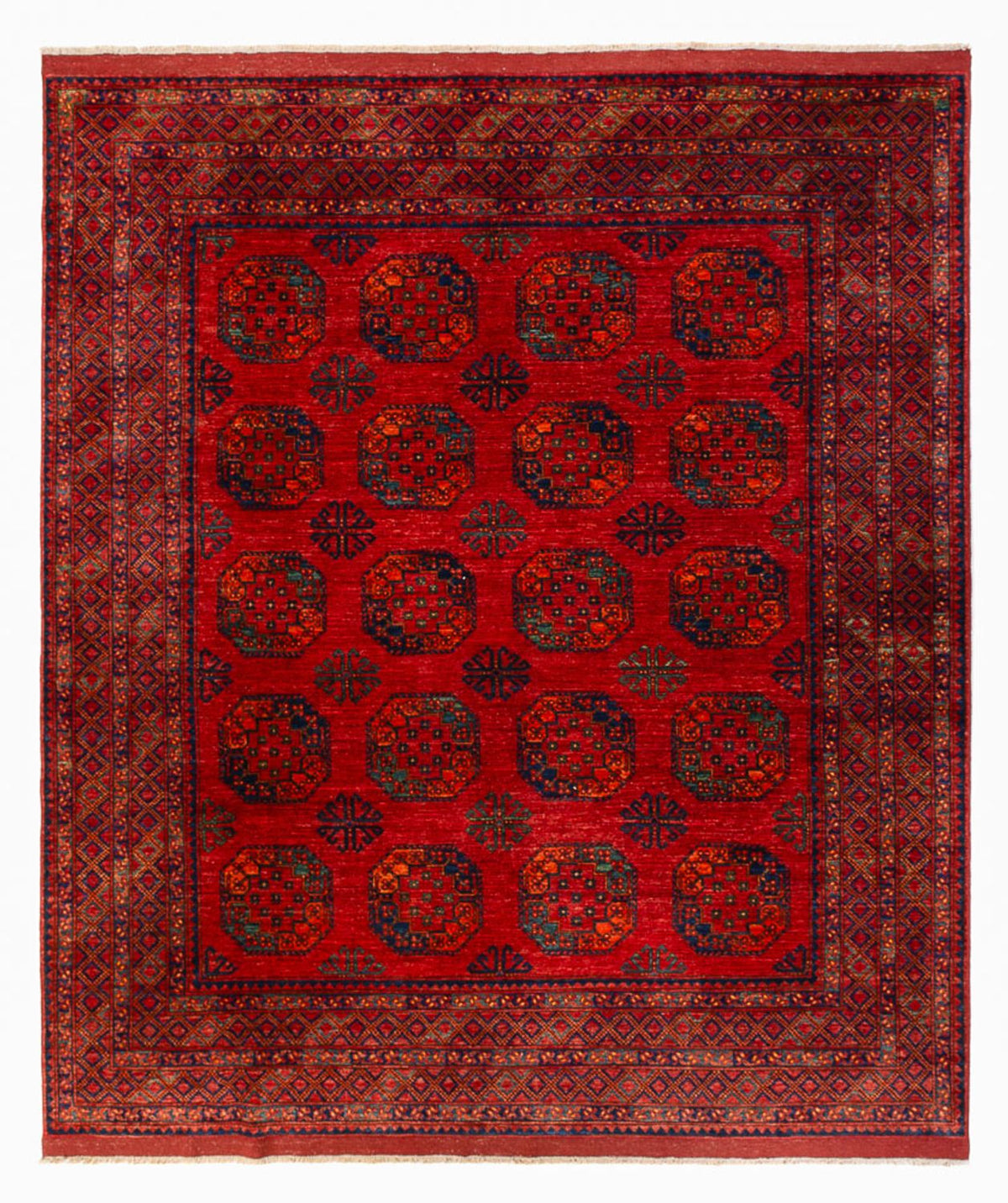 Tappeto afgano - 298 x 257 cm - rosso