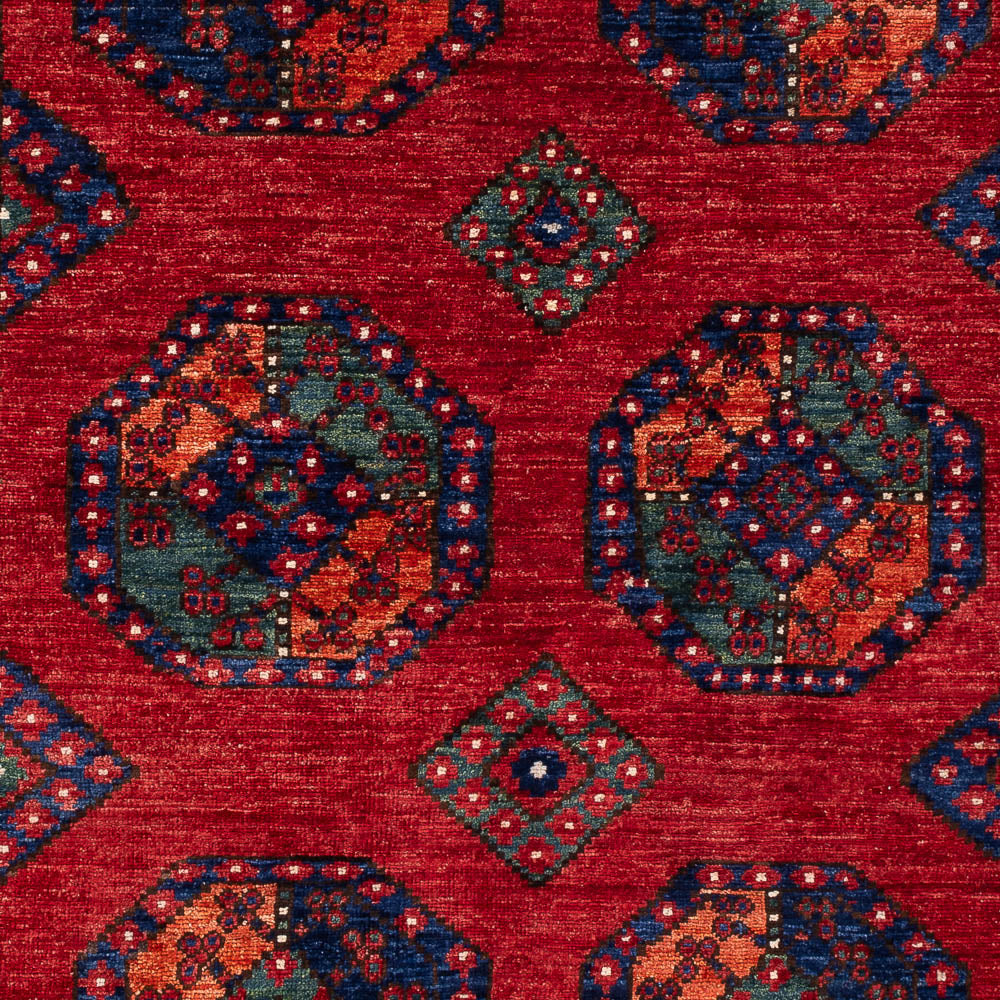 Tappeto afgano - Kunduz - 199 x 149 cm - rosso