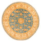 Tappeto Ziegler rotondo  - 96 x 99 cm - blu