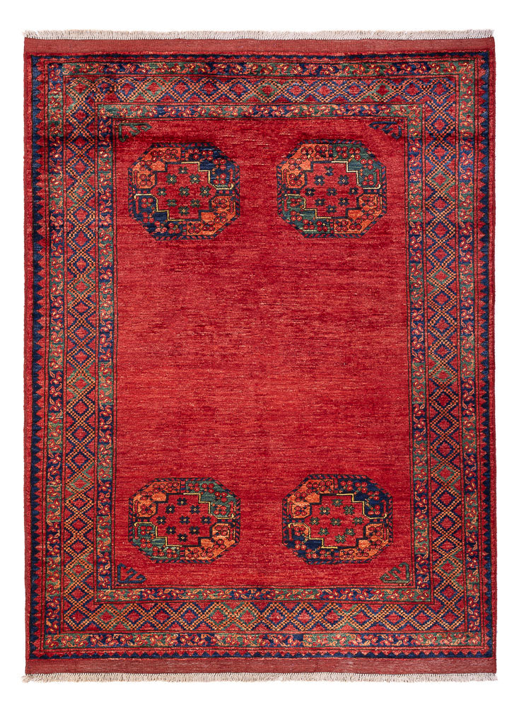 Tappeto afgano - Kunduz - 205 x 158 cm - rosso