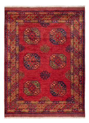 Tappeto afgano - Kunduz - 197 x 154 cm - rosso