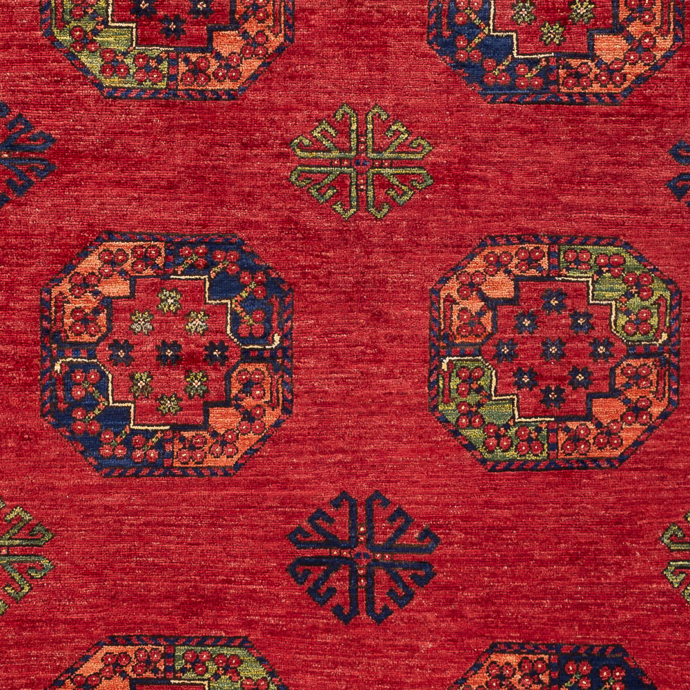 Tappeto afgano - Kunduz - 197 x 154 cm - rosso