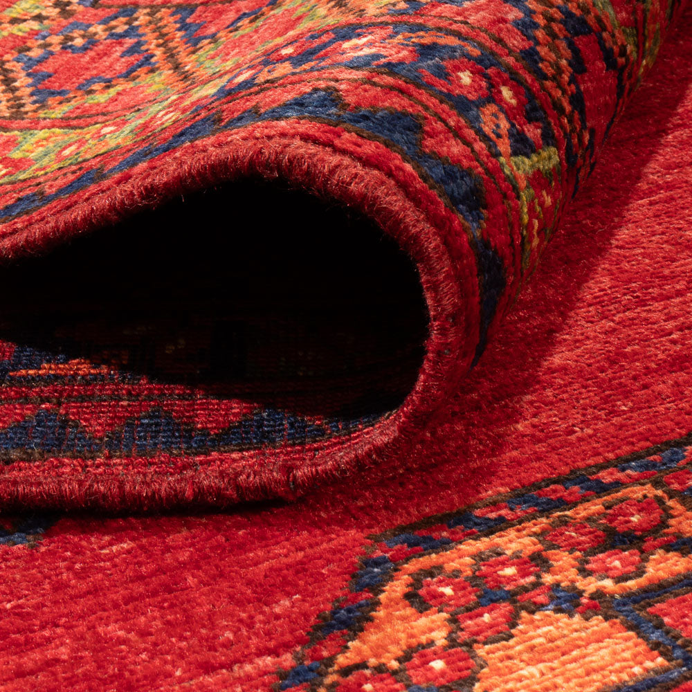 Tappeto afgano - Kunduz - 197 x 154 cm - rosso
