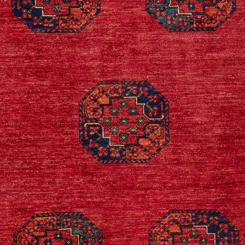 Tappeto afgano - Kunduz - 198 x 154 cm - rosso