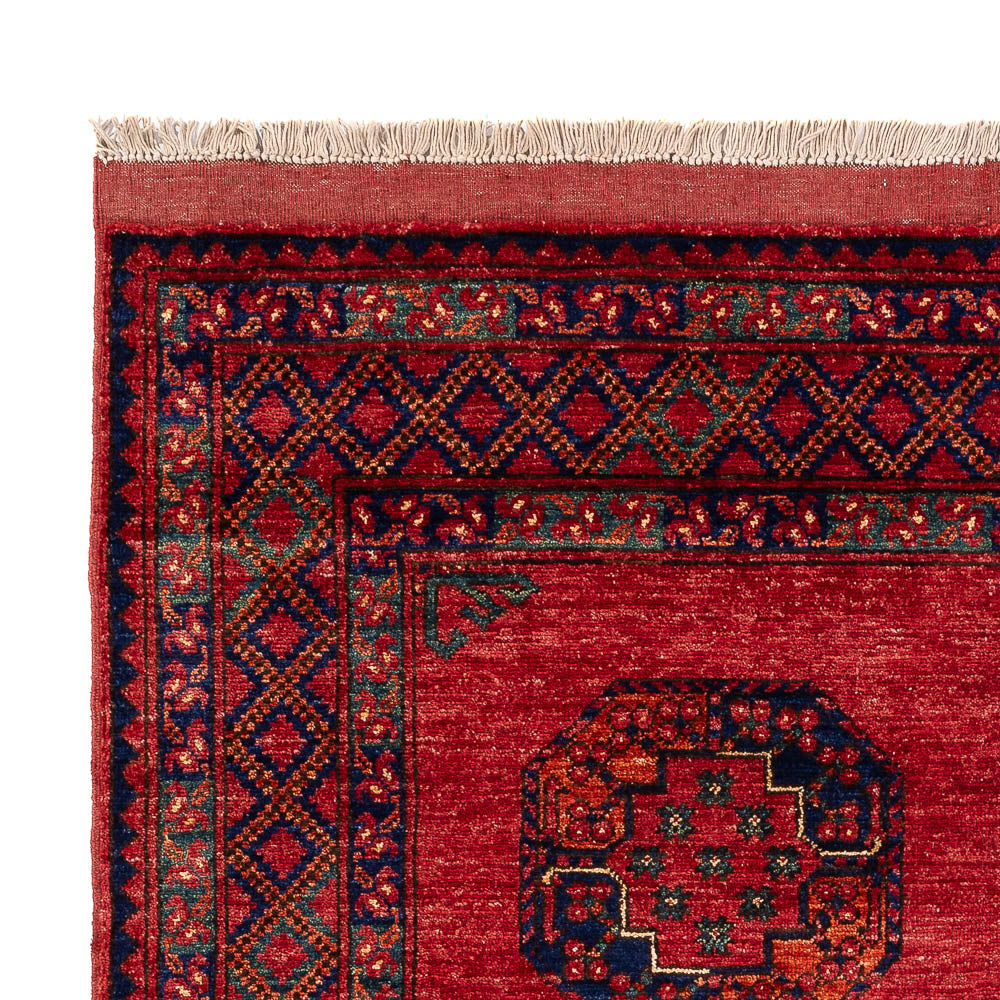 Tappeto afgano - Kunduz - 198 x 154 cm - rosso