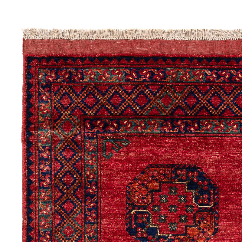 Tappeto afgano - Kunduz - 198 x 154 cm - rosso