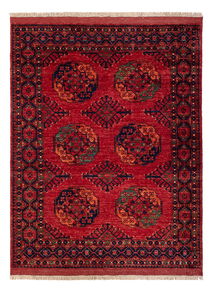 Tappeto afgano - Kunduz - 200 x 155 cm - rosso