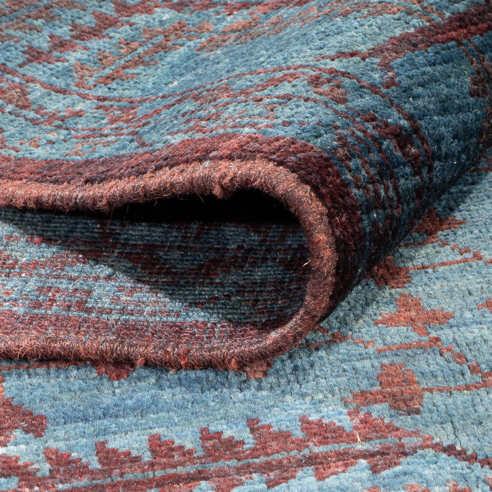 Tappeto Ziegler - Moderno - Vintage/Tinto di moda - 199 x 141 cm - blu