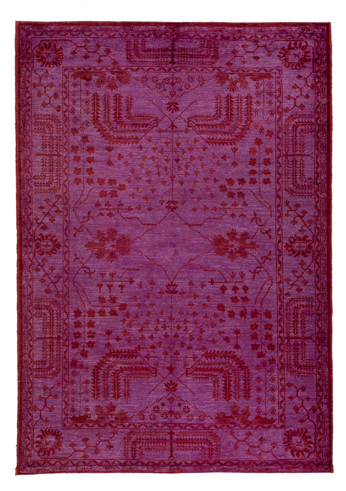 Tappeto Ziegler - Moderno - Vintage/Tinto di moda - 197 x 139 cm - viola