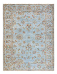 Tappeto Ziegler - Moderno - Vintage/Tinto di moda - 197 x 148 cm - blu chiaro